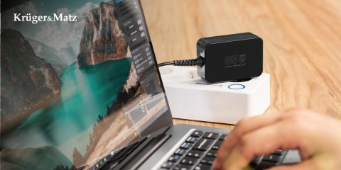 Zasilacz uniwersalny Kruger&Matz 65W z funkcją Power Delivery 7 końcówek