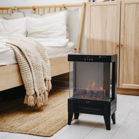 Adler Kominek elektryczny LED z pilotem | 3D efekt płomienia | 2 moce grzania 1000W/2000W | Termostat