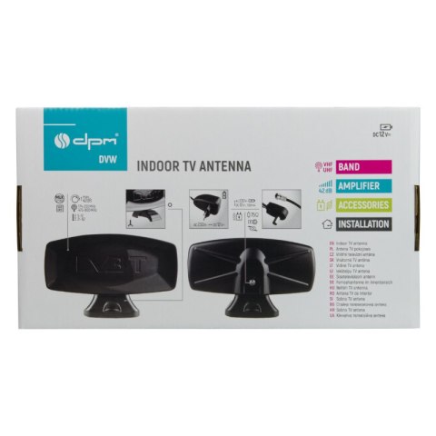 Antena TV pokojowa DVB-T / DVB-T2, VHF/UHF, 42 dB