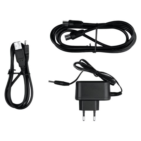 Antena TV pokojowa DVB-T / DVB-T2, VHF/UHF, filtr LTE, USB, 42 dB