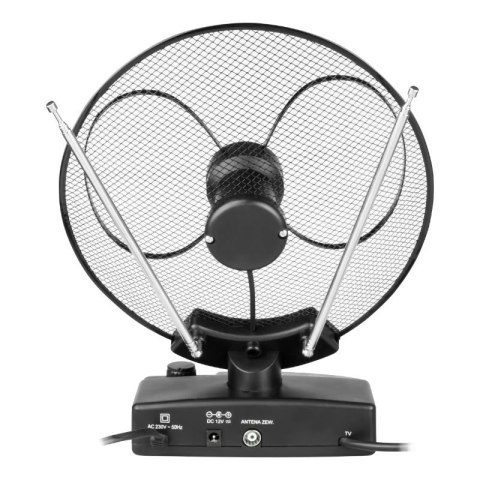 Antena TV pokojowa DVB-T / DVB-T2, VHF/UHF/FM, 36 dB