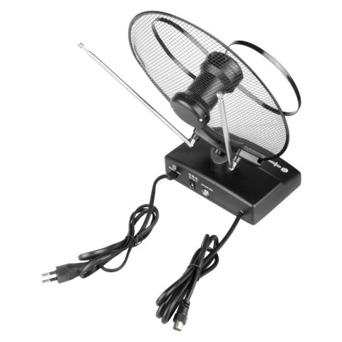 Antena TV pokojowa DVB-T / DVB-T2, VHF/UHF/FM, 36 dB