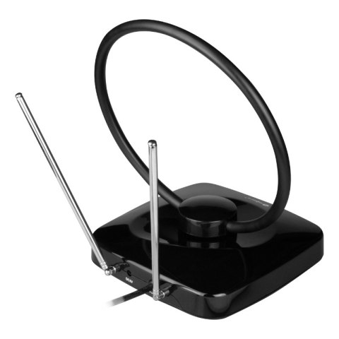 Antena TV pokojowa DVB-T / DVB-T2, VHF/UHF/FM, filtr LTE, 42 dB