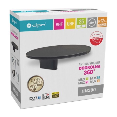Antena dookólna DVB-T / DVB-T2 DPM HN300, 25 dB