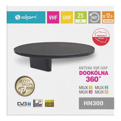 Antena dookólna DVB-T / DVB-T2 DPM HN300, 25 dB