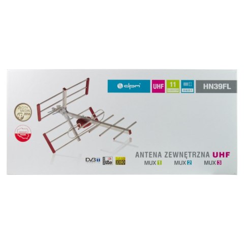 Antena kierunkowa DVB-T / DVB-T2 DPM HN39NWZ z filtrem LTE, 11 el., 24 dB