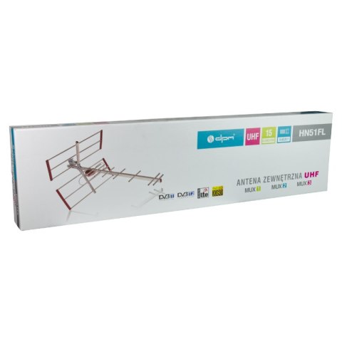 Antena kierunkowa DVB-T / DVB-T2 DPM HN51FL z filtrem LTE, 15 el., bez wzmacniacza