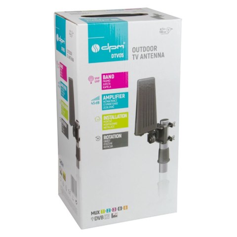 Antena zewnętrzna DVB-T / DVB-T2 DPM DTVO5 z filtrem LTE, 45 dB