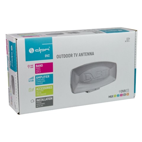 Antena zewnętrzna DVB-T/DVB-T2, VHF/UHF, 42 dB