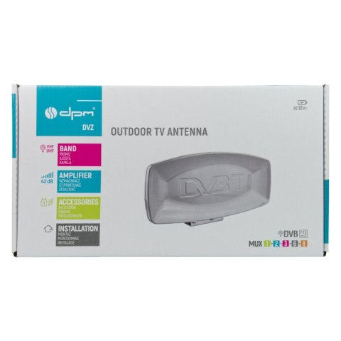 Antena zewnętrzna DVB-T/DVB-T2, VHF/UHF, 42 dB