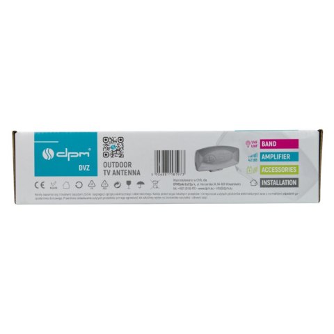 Antena zewnętrzna DVB-T/DVB-T2, VHF/UHF, 42 dB