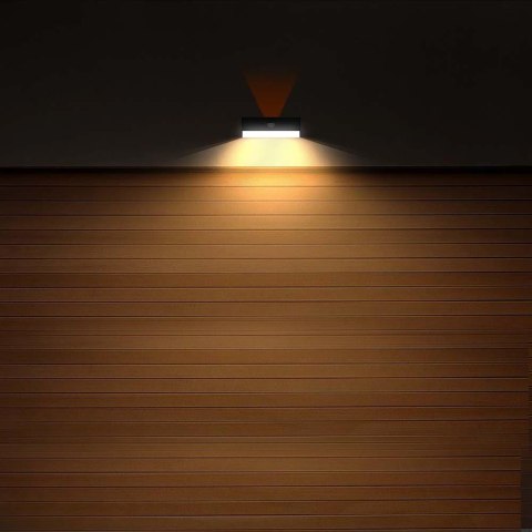 Kinkiet ogrodowy ścienny solarny V-TAC 3W CCT czujnik ruchu czarny VT-403 3000K-4000K 350lm