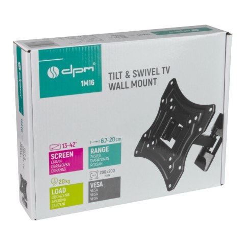 Uchwyt TV regulowany, 13-42", 20 kg