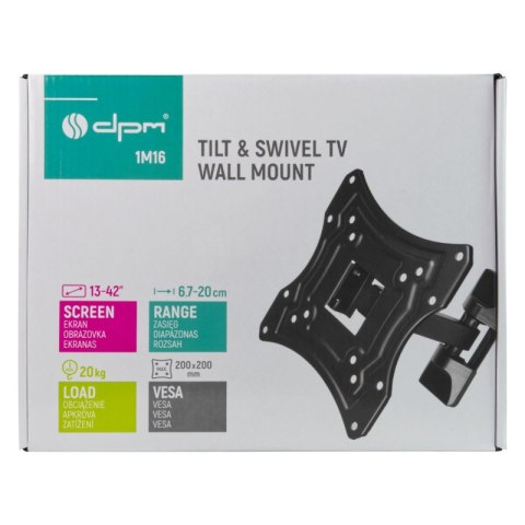 Uchwyt TV regulowany, 13-42", 20 kg