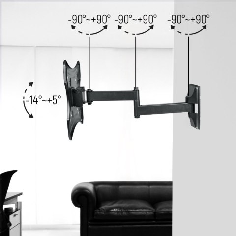 Uchwyt TV regulowany, 13-42", 20 kg