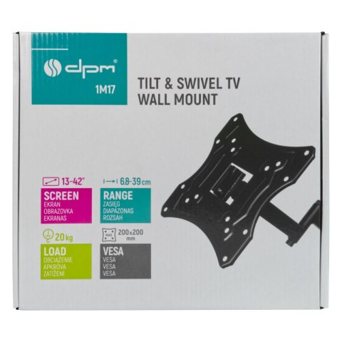 Uchwyt TV regulowany, 13-42", 20 kg