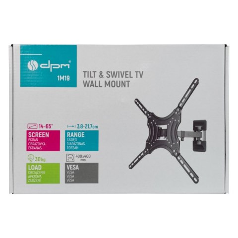 Uchwyt TV regulowany, 14-65", 30 kg