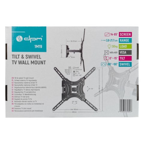Uchwyt TV regulowany, 14-65", 30 kg