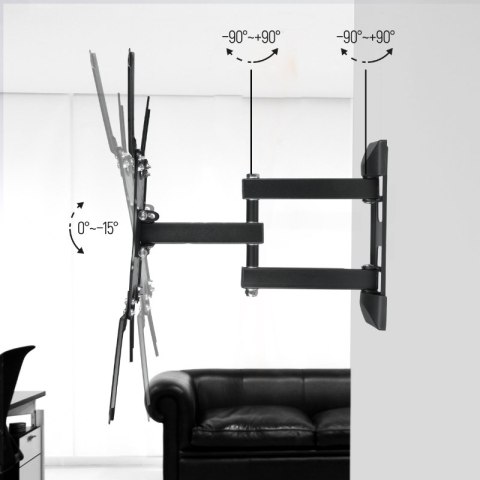 Uchwyt TV regulowany, 14-65", 35 kg