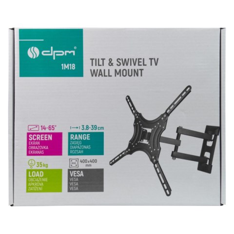 Uchwyt TV regulowany, 14-65", 35 kg