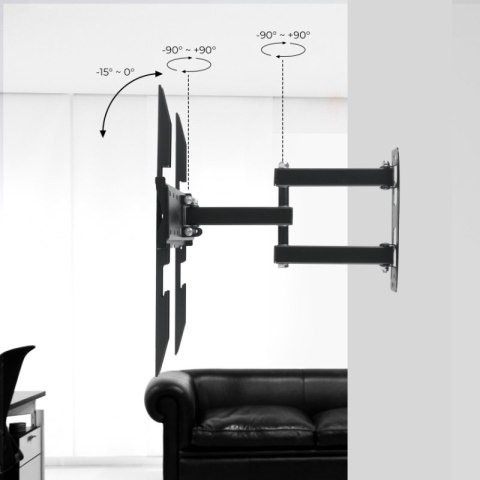 Uchwyt TV regulowany, 26-55", 35 kg