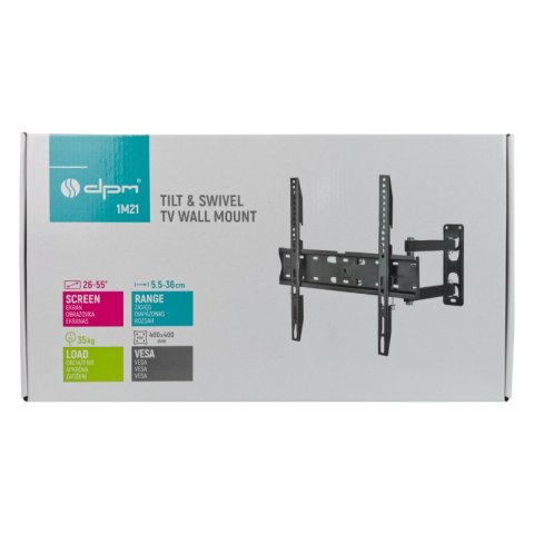Uchwyt TV regulowany, 26-55", 35 kg