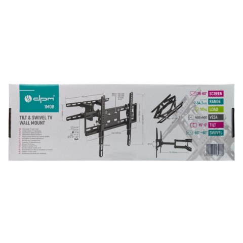 Uchwyt TV regulowany, 26-60", 50 kg