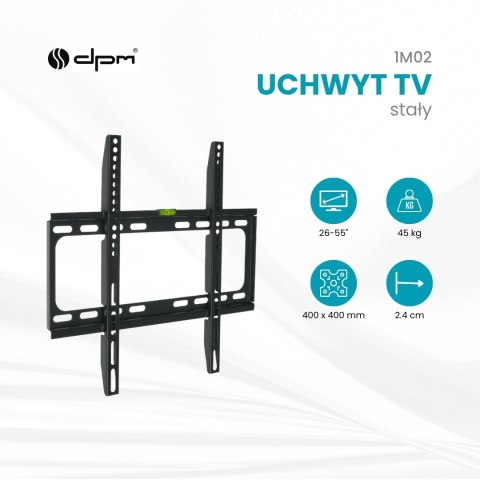 Uchwyt TV stały, 26-55", 45 kg