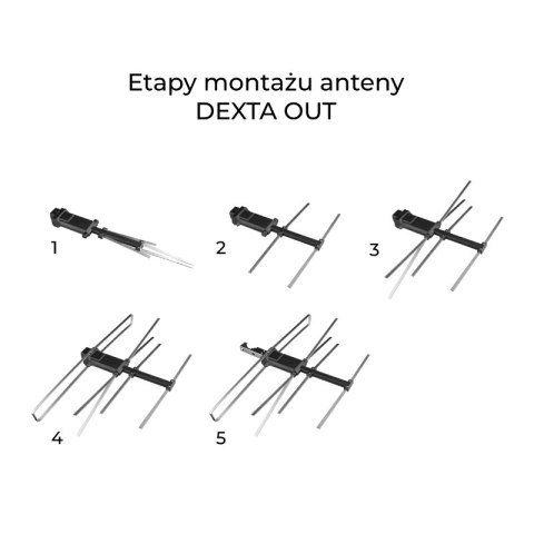 Antena zewnętrrzna DVB-T / DVB-T2, VHF/UHF, 5-24 dB, SOWAR