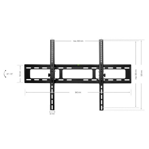 Uchwyt TV uchylny, 32-95", 70 kg