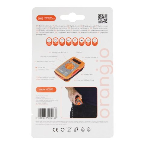 Uniwersalny miernik cyfrowy z buzzerem, ORANGJO