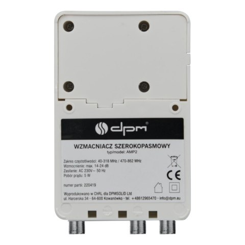 Wzmacniacz antenowy z rozgałęźnikiem, 24 dB