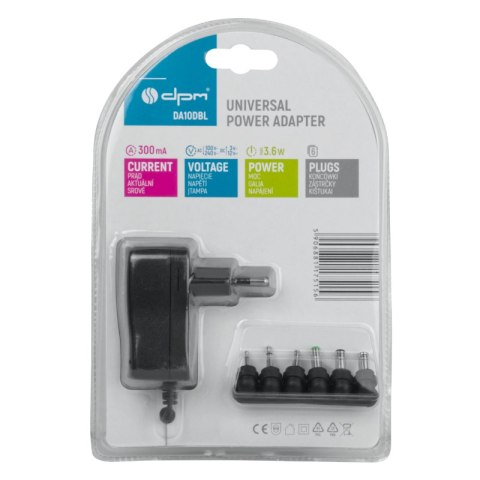 Zasilacz uniwersalny, 3,6 W, 300 mA, 6 końcówek