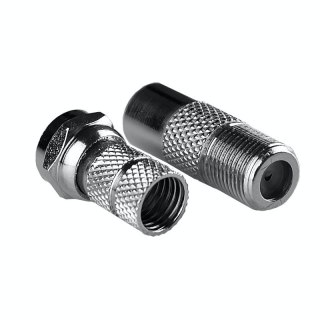 Adapter gniazdo F-wtyk TV + wtyk F