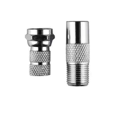 Adapter gniazdo F-wtyk TV + wtyk F