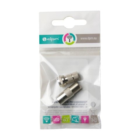 Adapter gniazdo F-wtyk TV + wtyk F