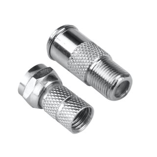 Adapter gniazdo TV-gniazdo F + wtyk F
