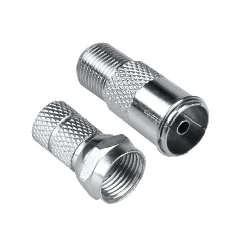 Adapter gniazdo TV-gniazdo F + wtyk F