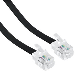 Kabel telefoniczny RJ11, 2 m, czarny