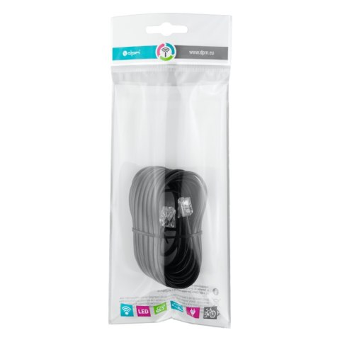 Kabel telefoniczny RJ11, 2 m, czarny