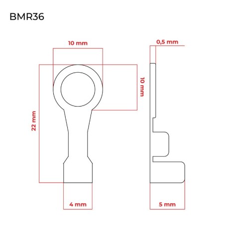 M5/2,5 konektor oczko, 10 szt.