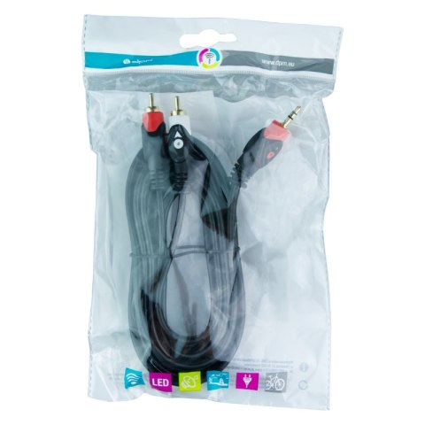 Przewód 2xRCA-mini JACK, 3 m