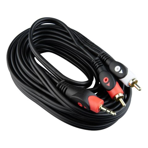 Przewód 2xRCA-mini JACK, 5 m