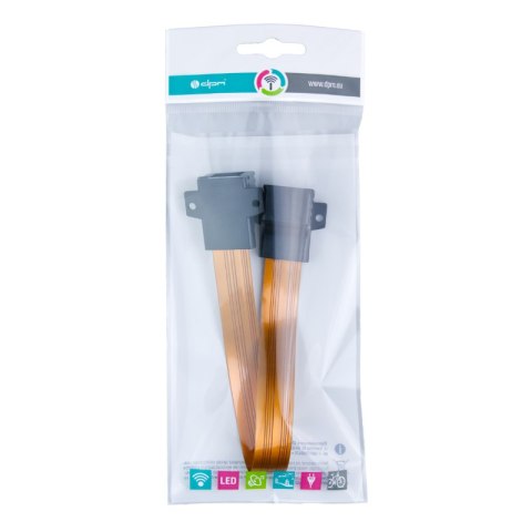 Przewód RJ45 podokienny ultra slim, 29,5 cm, pomarańczowy