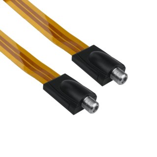 Przewód antenowy podokienny typu F, 30 cm, pomarańczowy