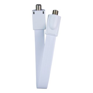 Przewód antenowy podokienny typu F ultra slim, 20 cm, biały
