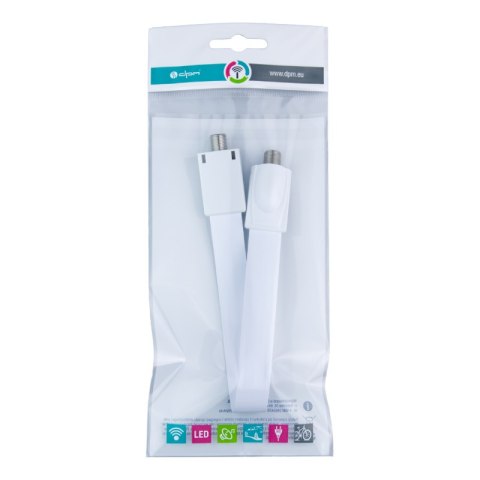 Przewód antenowy podokienny typu F ultra slim, 20 cm, biały