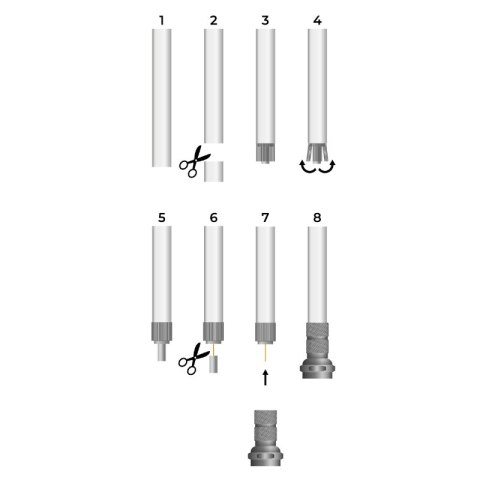 Wtyk antenowy F 6,5 mm