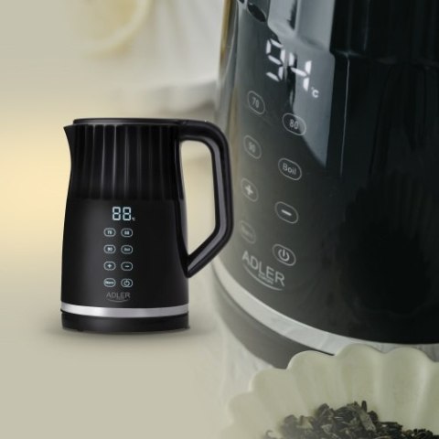 Adler Czajnik metalowy LED z regulacją temperatury 1,7L
