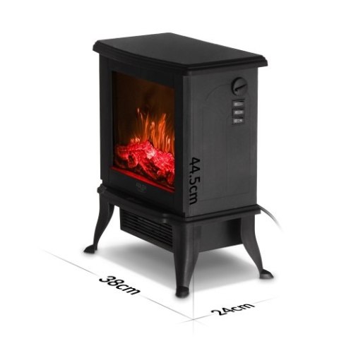 Adler Kominek elektryczny | 2 poziomy grzania: 1000W / 1800W | Efekt 3D płomienia | Termostat